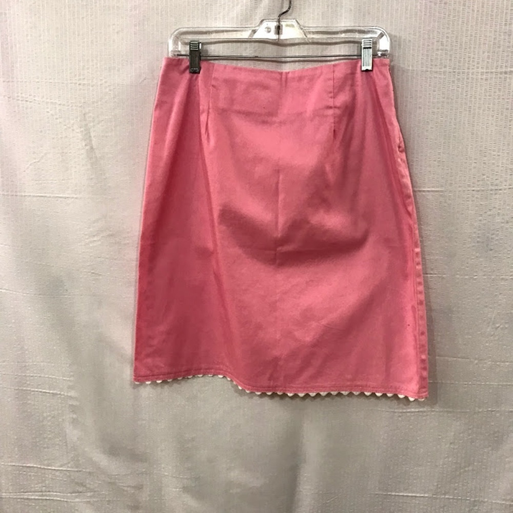 Ilyse Hart Ltd Pink Lace Trim A Line Skirt